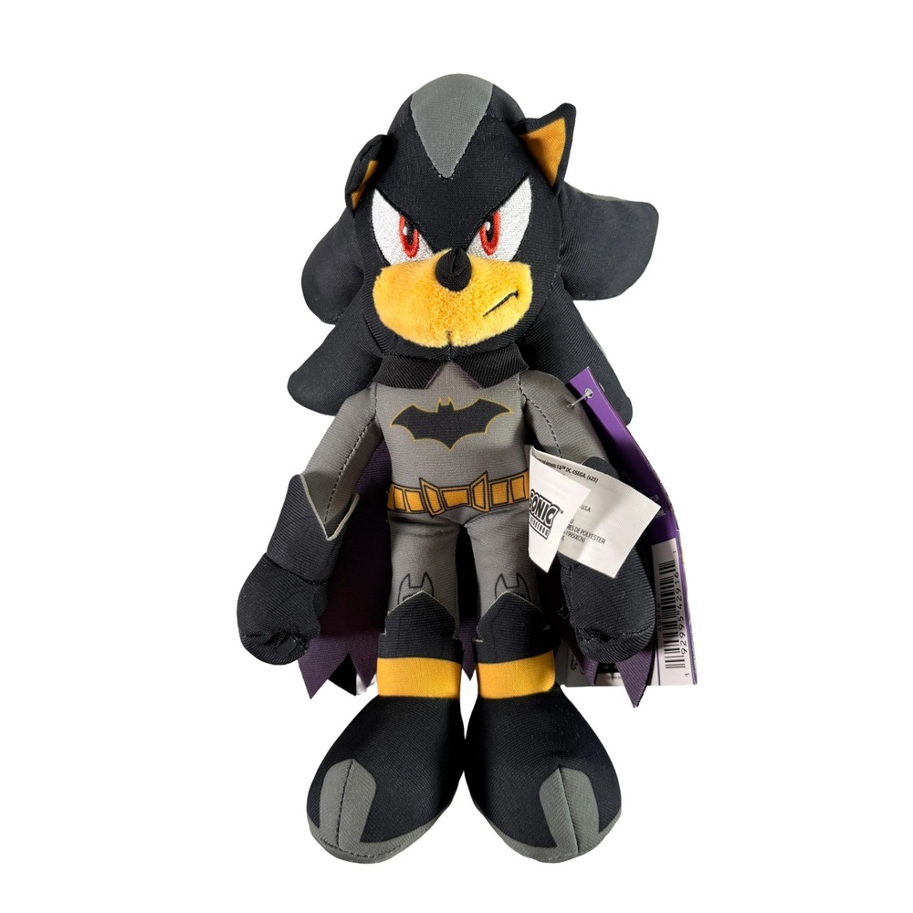 Sonic x Batman Shadow Plush Jakks Pacific DC 9" Stuffed Toy NWT